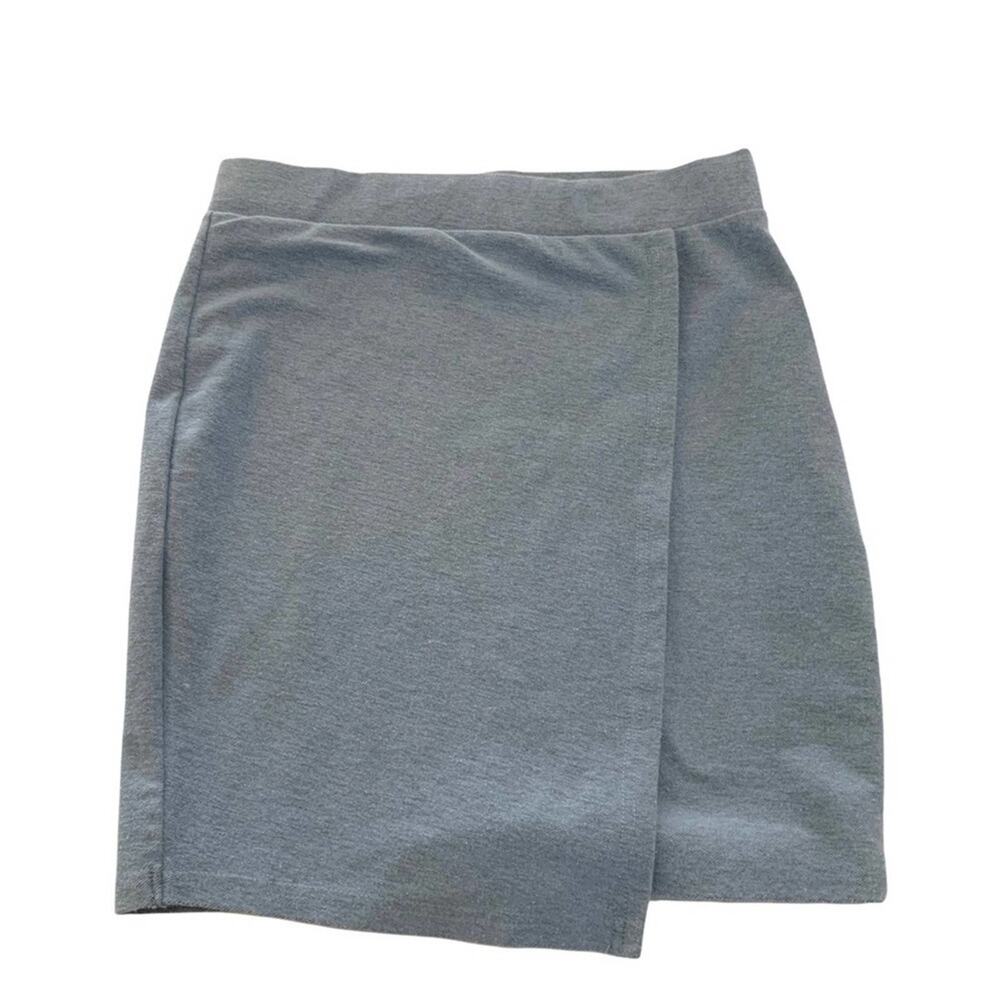 DEREK Heart‎ slate blue mini skirt faux wrap size M